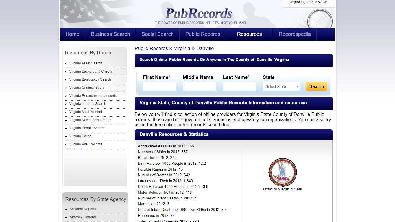 Danville County, Virginia Public Records